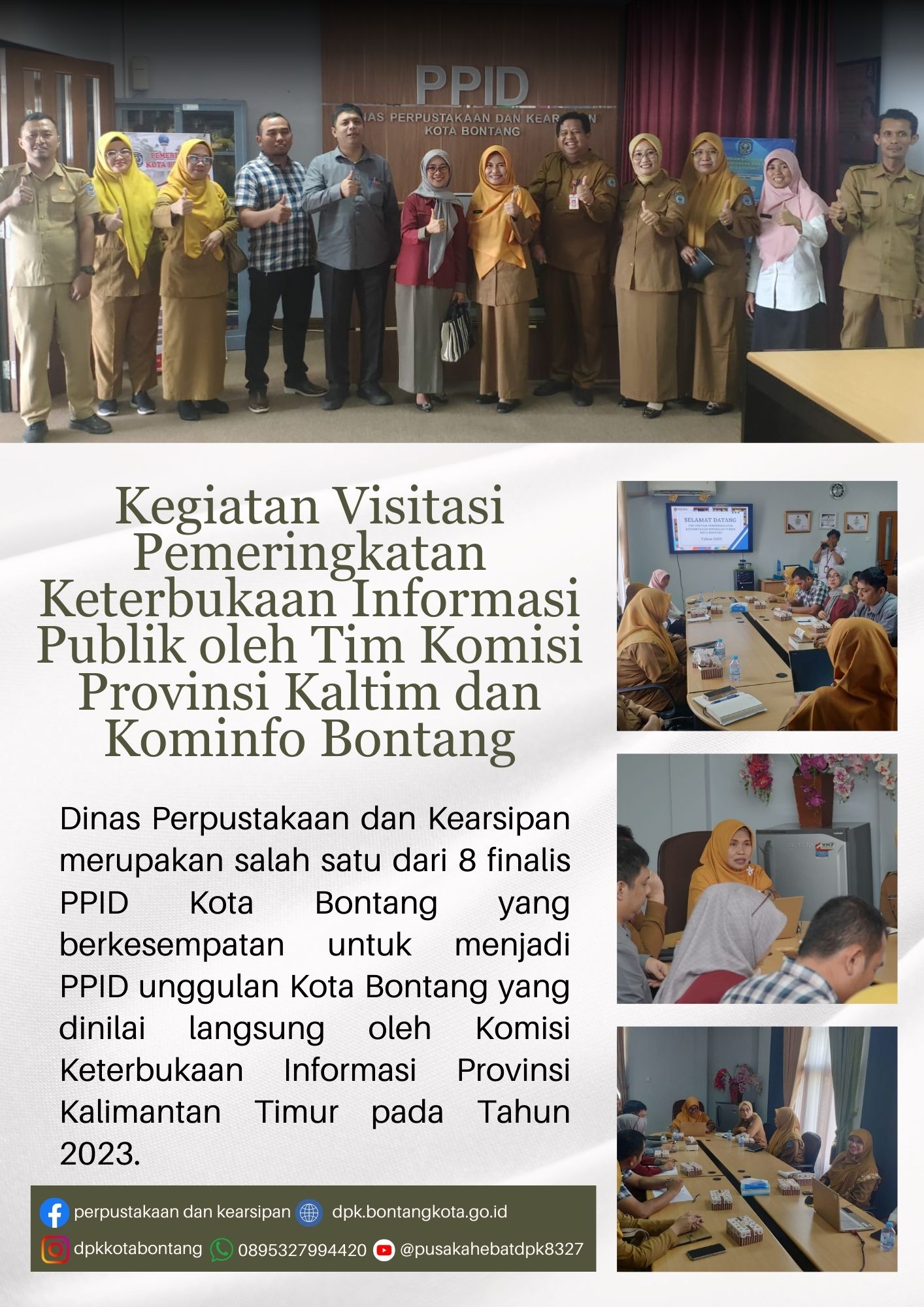 Penilaian PPID oleh Tim Komisi Keterbukaan Informasi Kalimantan Timur